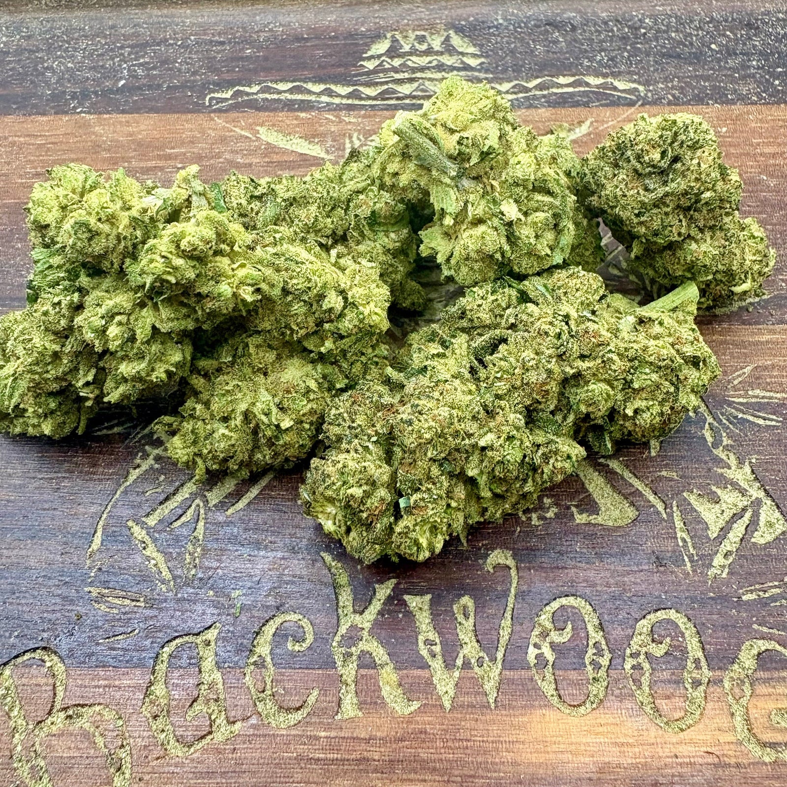 Backwoodz - Ice Cream Cake THCA Flower on White Background